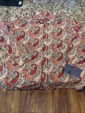 Daniel Cremieux Paisley Button-Down Shirt in Red and Cream